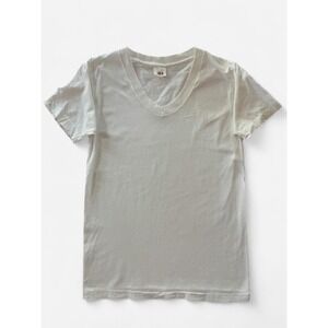 Vintage 1980s white Fruit of the Loom V-neck tee